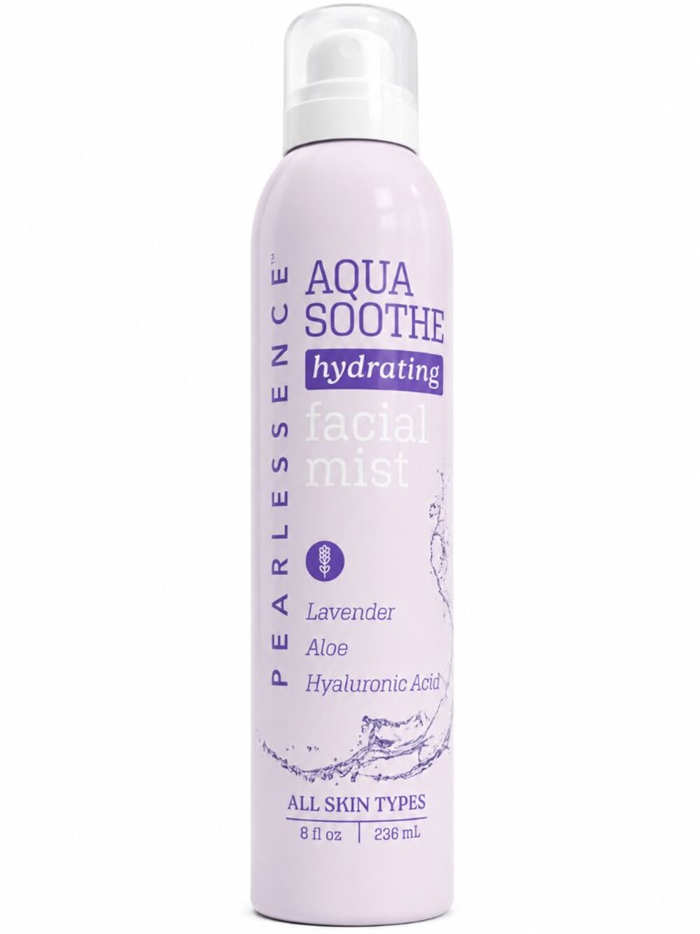 Pearlessence Aqua Soothe Hydrating Facial Mist Lavender Aloe Hyaluronic Acid 8oz